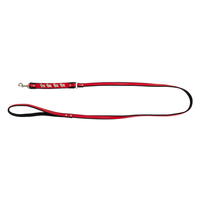 Barry King Smycz dla psa wzór pieski west 10mm/120cm czerwona