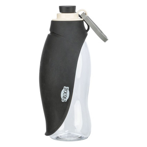 Trixie Butelka z miską dla psa mix kolorów 0,55l plastik/silikon