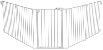 Trixie Barierka metalowa z drzwiami dla psa biała 62,5-300x76,5cm