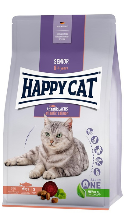 HappyCat Senior z łososiem atlantyckim 4kg