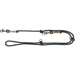 Trixie Smycz regulowana Be Nordic L-XL: 2m/13mm czarna/piaskowa linka