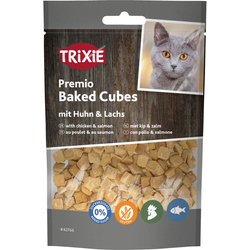 Trixie Premio Baked Cubes Wypiekane przysmaki dla kota Kurczak i Łosoś 50g