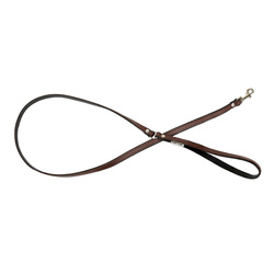 Barry King Smycz skórzana dla psa brązowy/czarny M-L 20mm/120cm