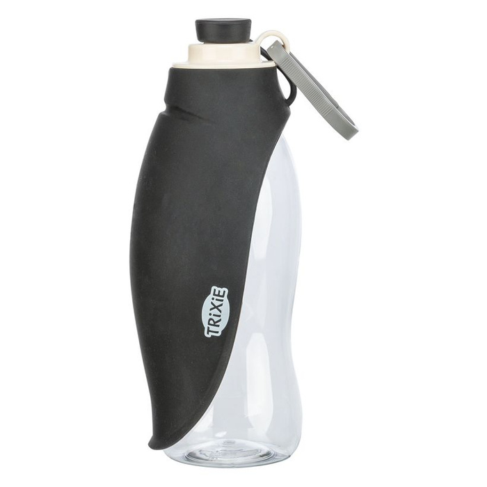 Trixie Butelka z miską dla psa mix kolorów 0,55l plastik/silikon