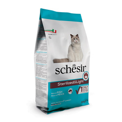 Schesir Original karma sucha dla kota ryby 10kg worek po sterylizacji i lekkostrawna