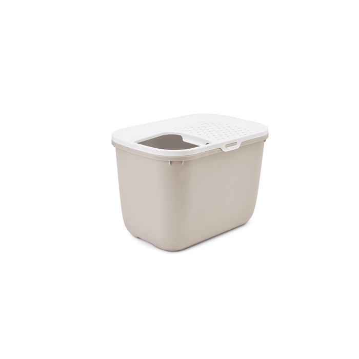 Savic Hop In kuweta biało-brązowa plastik 58,5x39x39,5cm