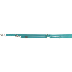 Trixie Smycz regulowana Premium taśma aqua XS-S: 2,00m/15mm