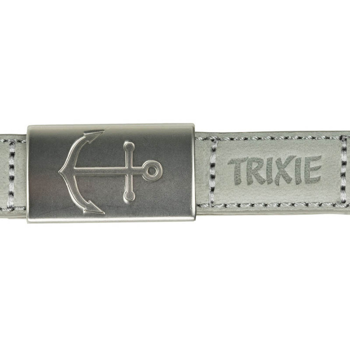 Trixie Smycz Be Nordic jasnoszara skórzana M-L: 1,00m/20mm