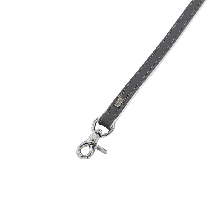 Barry King Smycz skórzana 20mm x 120cm szary-biały