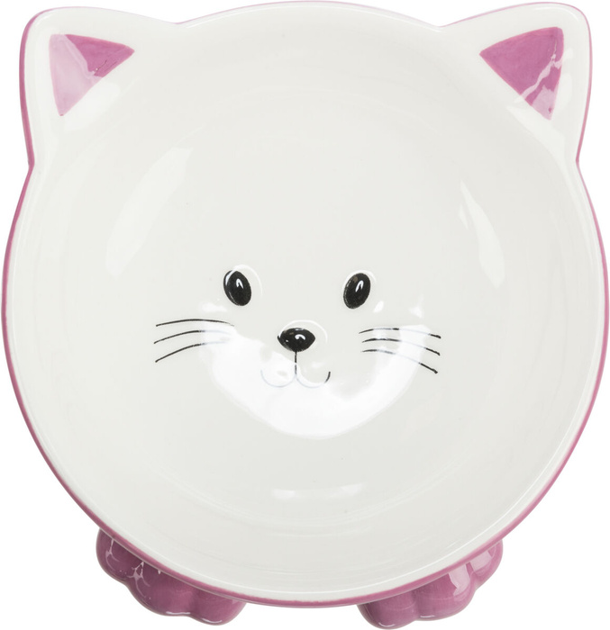 Trixie Miska ceramiczna dla kota w kształcie kota różne kolory 0,15l/14cm wysoka