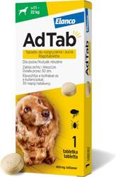 AdTab Tabletka na kleszcze i pchły dla psów od 11 do 22 kg