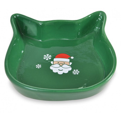 Barry King miska świąteczna dla kota zielona