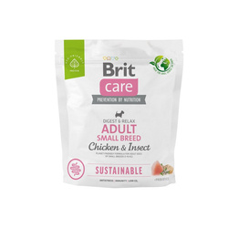 Brit Care Dog Sustainable Adult Small Breed z kurczakiem i owadami 1kg