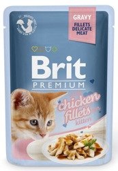 Brit Premium Kitten filety kurczaka w sosie 85g