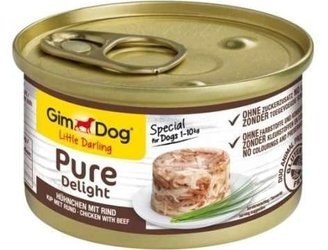 GIMDOG Pure Delight kurczk z wołowiną w galaretce 85g