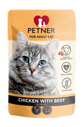 Petner Cat kurczak z wołowiną 85g