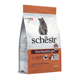 Schesir Suchy Kot Sterilized&Light Kurczak 400g