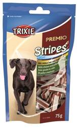 Trixie Premio Stripes paski z kurczakiem i mintajem 75g