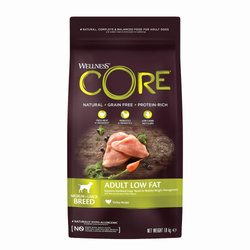 Wellness Core Adult Low Fat karma sucha dla dorosłych psów średnich i dużych ras indyk 1,8 kg