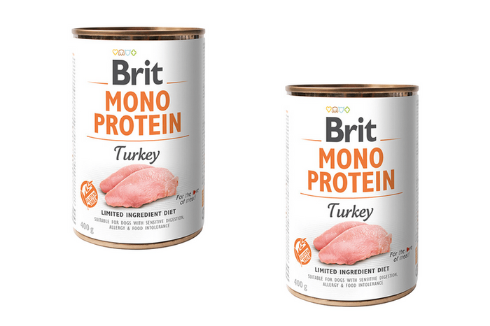 2 X BRIT MONO PROTEIN Z INDYKIEM 400G