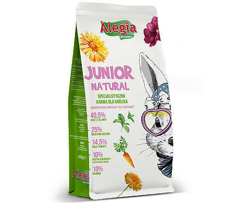 Alegia Junior Natural pokarm dla młodych królików 650g