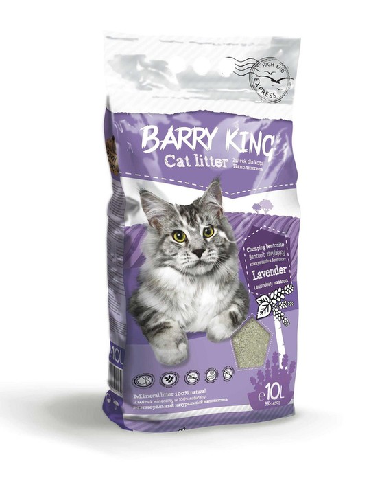 Barry King żwirek bentonit dla kota lawendowy 10l