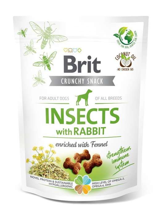Brit Care Dog Crunchy Cracker insekty królik koper włoski 200g