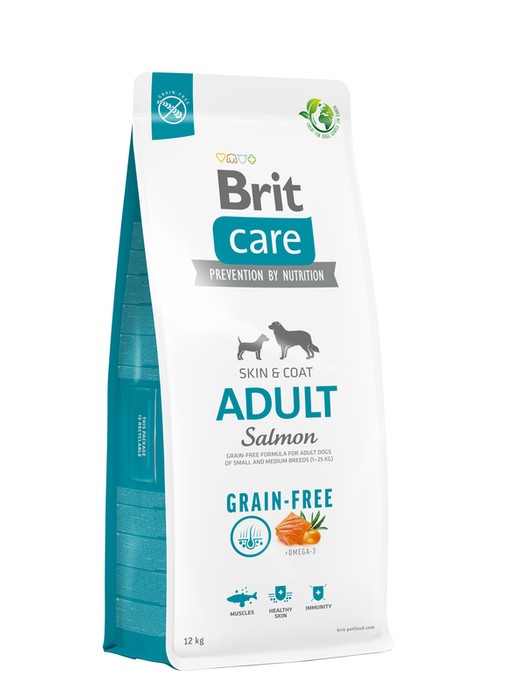 Brit Care Dog Grain-free Adult Small&Medium z łososiem 12kg