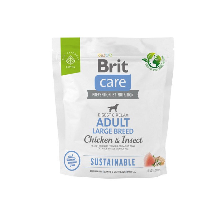 Brit Care Dog Sustainable Adult Large Breed z kurczakiem i owadami 1kg 