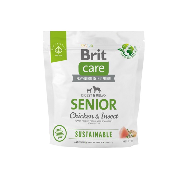Brit Care Dog Sustainable Senior z kurczakiem i owadami 1kg