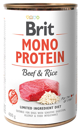 Brit Mono Protein z wołowiną i ryżem 400g