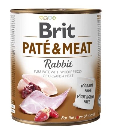 Brit Pate&Meat z królikiem 800g