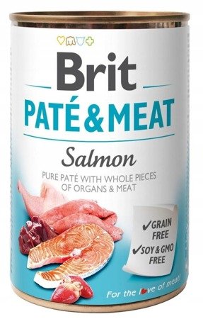 Brit Pate&Meat z łososiem 400g