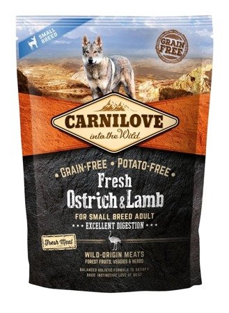 Carnilove Adult Dog Small Breed Fresh Ostrich & Lamb 1,5kg