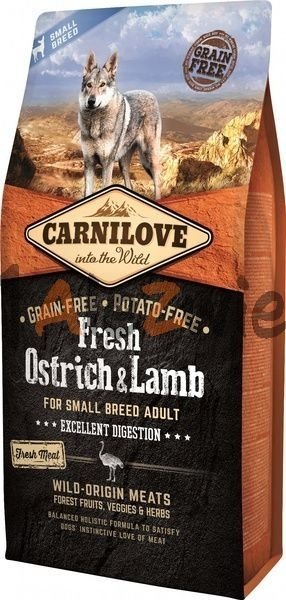 Carnilove Adult Dog Small Breed Fresh Ostrich & Lamb 6kg