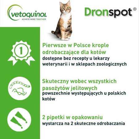 DRONSPOT Krople dla Kotów 2,5kg-5kg 2szt