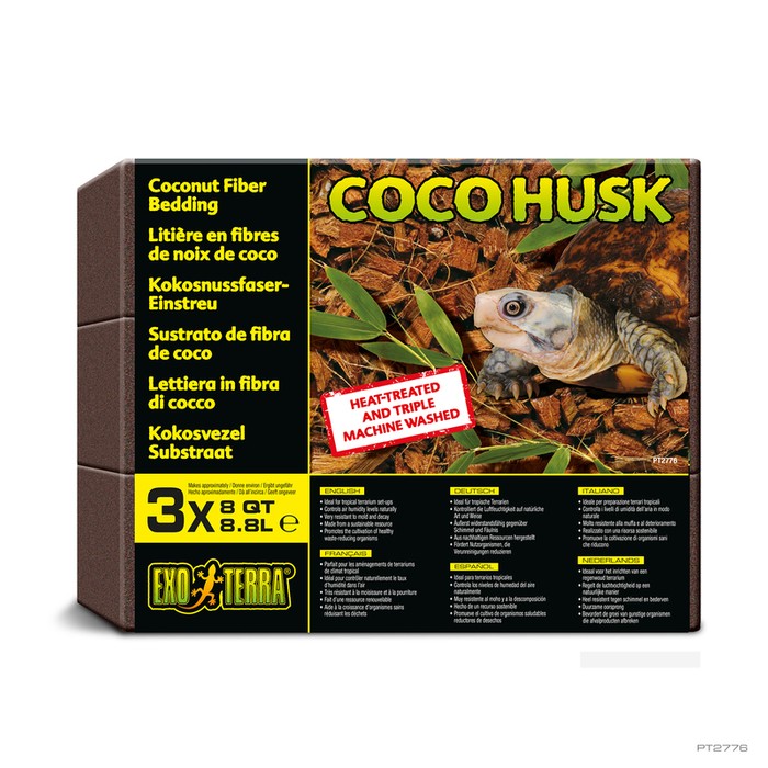 ExoTerra Coco Husk, podłoże kokosowe do terrarium 3x8,8L OPAK