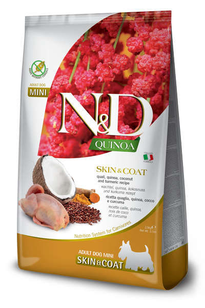 Farmina N&D Quinoa Dog Mini Skin & Coat Pprzepiórka 2,5kg