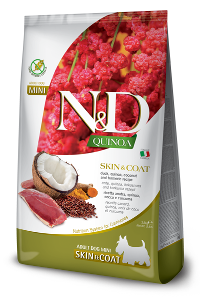 Farmina N&D Quinoa Dog Mini Skin & Coat kaczka 800g