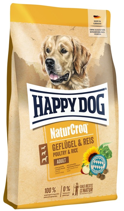 Happy Dog NaturCroq Adult z drobiem i ryżem 4kg