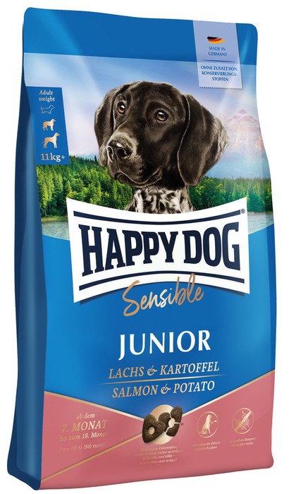 Happy Dog Sensible Junior z łososiem i ziemniakiem 1kg