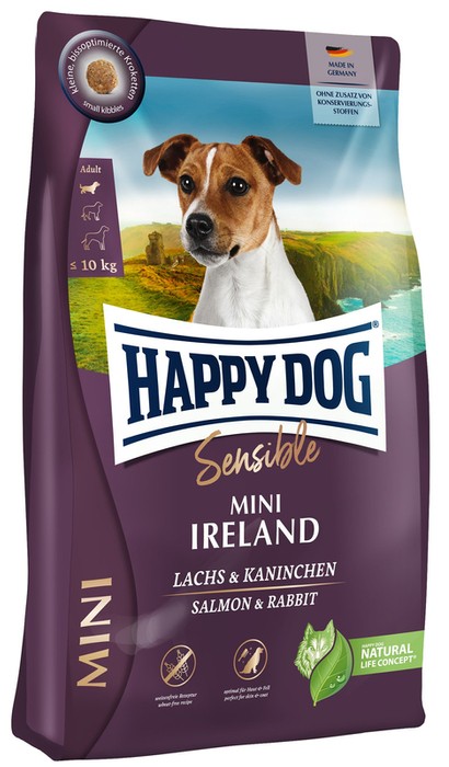 Happy Dog Sensible Mini Ireland z łososiem i królikiem 800g