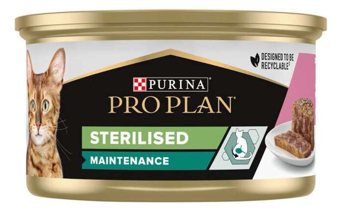 Purina Pro Plan Sterilised pasztet z łososiem i tuńczykiem 85g