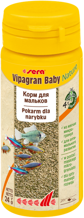 Sera Vipagran Baby Nature 50 ml granulat pokarm wspierający wzrost