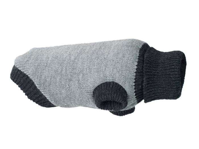 Sweterek dla psa Oslo 19 cm szary