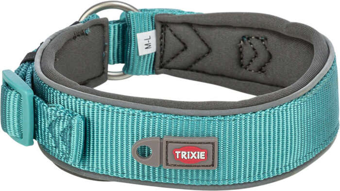 Trixie Obroża Premium aqua/grafit S-M: 33-42cm/35mm