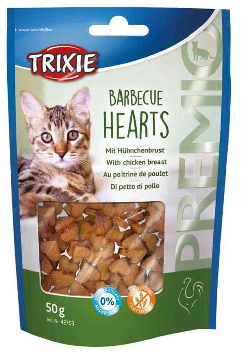 Trixie Premio Barbecue Hearts z piersi z kurczaka 50g