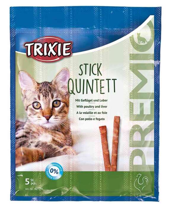 Trixie Premio Stick Quintett paluszki z drobiem i wątróbką 5×5g