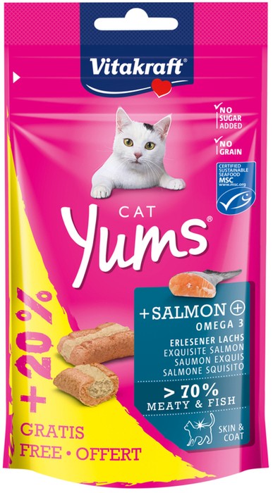 Vitakraft Cat Yums łosoś +20% GRATIS