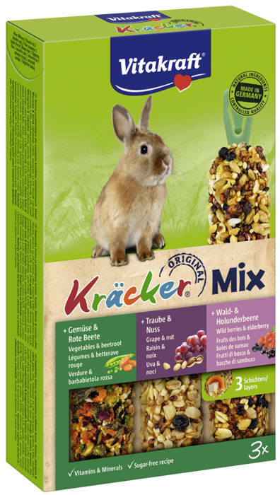Vitakraft Kracker 3szt. owoc/orzech/warzywa dla królika